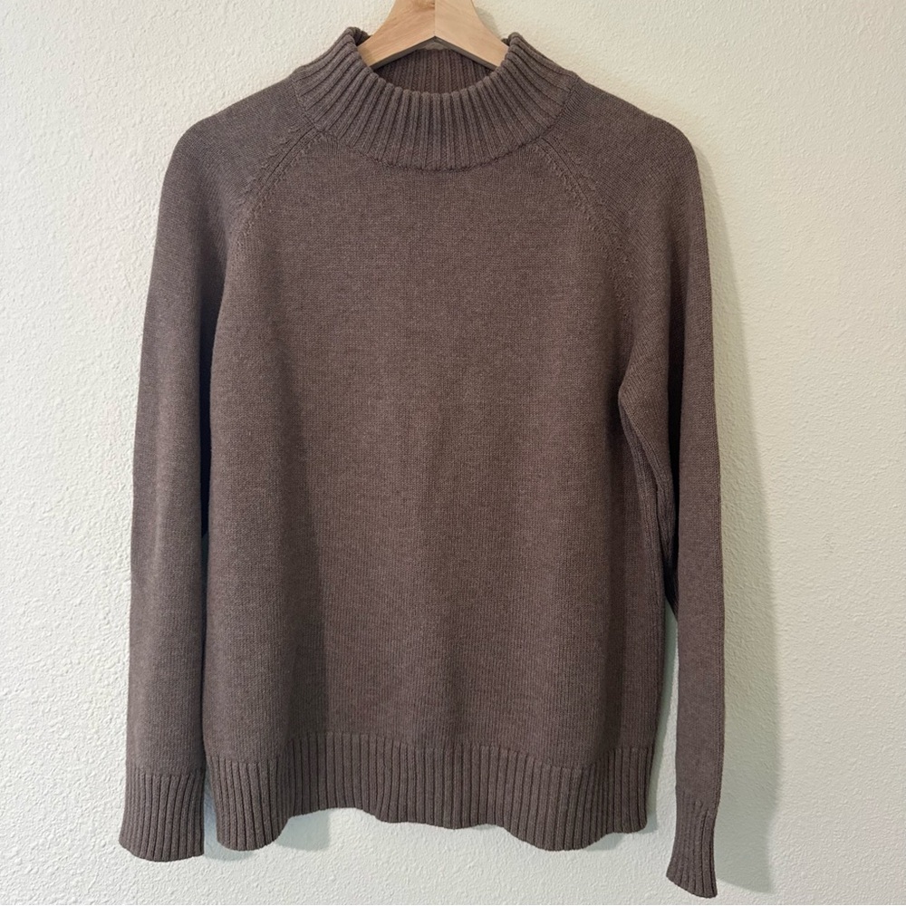 Women’s Brown Mock Neck Sweater
